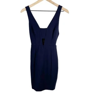ASTR The Label Cutout Mini Bodycon Dress Navy Blue Extra Small - Picture 1 of 10