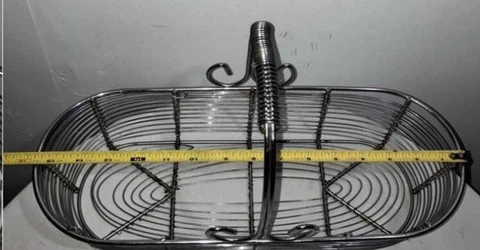 Vintage Stainless steel wire bread basket decor Cover
