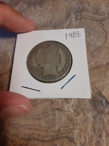 1915 Barber Half Dollar Coin - Silver #1988 Cover