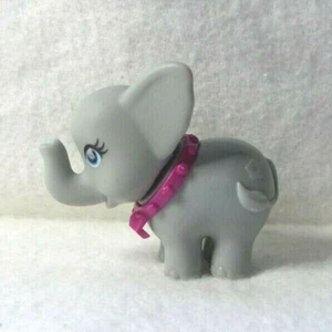 POLLY POCKET - SPARKLIN' PETS MATTEL #146 ELEPHANT GRIS YEUX BLEU COLLIER VIOLET - Picture 1 of 5