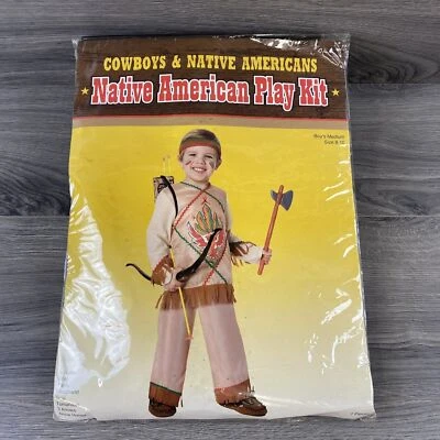 Native American Play Kit Costume Dress up Halloween Play Child M 8-10 - Image 1 of 4