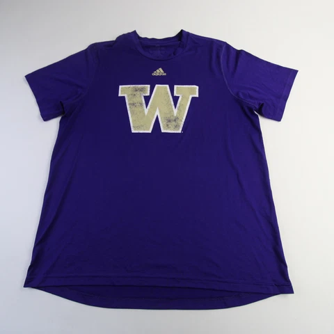 Washington Huskies adidas Aeroready Short Sleeve Shirt Men's Purple Used Cover