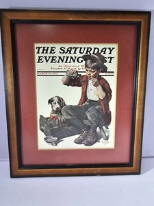 Druck "Sick Puppy" 1923 - Norman Rockwell gerahmt in 79 Samstagabendpost - Bild 1 von 5