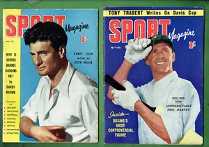 #VV.    LOT OF FOUR(4) SPORTS MAGAZINES , 1955-1961  CRICKET COVERS  - Picture 1 of 2