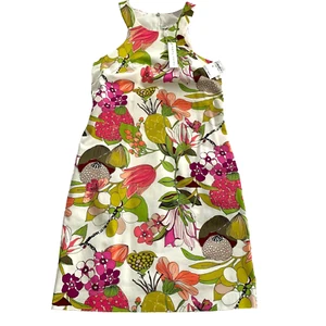 NWT Trina Turk Aptos Stretch Cotton Sateen Sheath Shift Dress 2 XS Floral Orchid - Picture 1 of 10