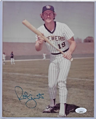 Robin Yount, Milwaukee Brewers & Hall of Fame —  Autographed 8x10 — JSA - Image 1 of 2