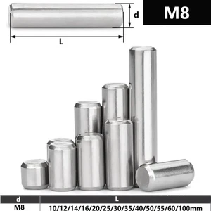 M8 Stainless Steel Dowel Pins DIN7 Solid Metal Parallel Pins 8mm - All Lenghts - Imagen 1 de 7
