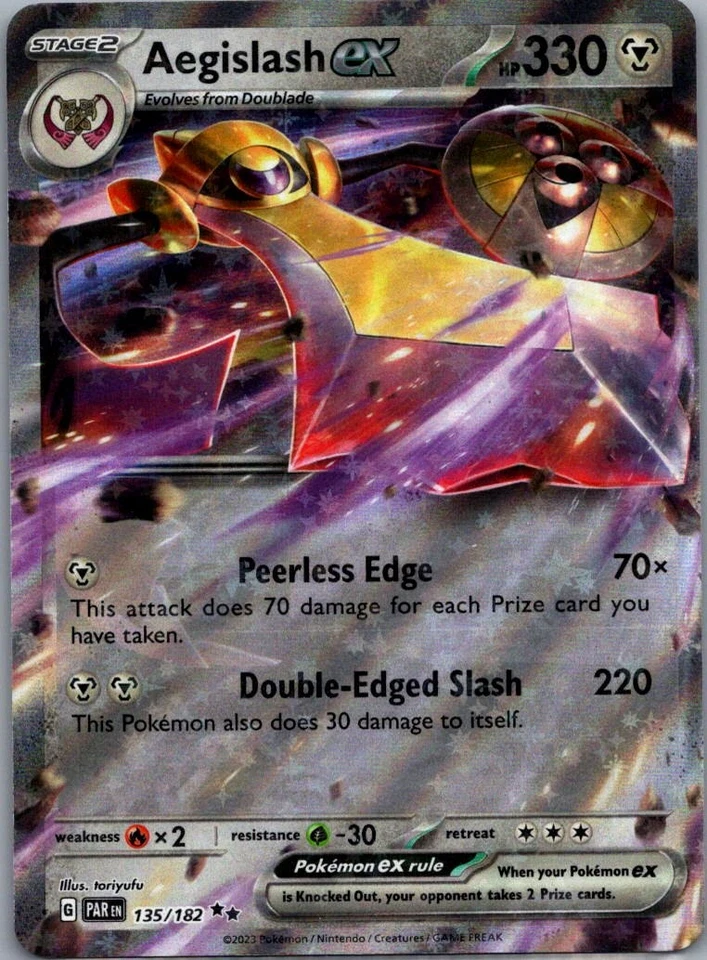 Aegislash ex, SV04: Paradox Rift, 135/182, Double Rare - Image 1 of 1