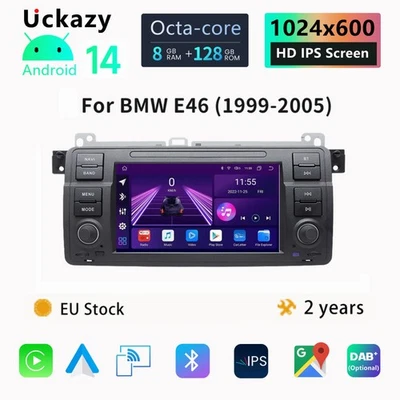 1 Din Android 14 Auto Multimedia Player Radio GPS Navigation Stereo Kopf-Einheit - Bild 1 von 4