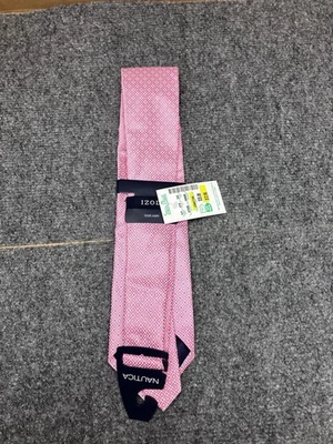 Corbata de Seda IZOD Rosa Geométrica Patrón Diamante Nueva con Etiquetas Foto 1 de 4