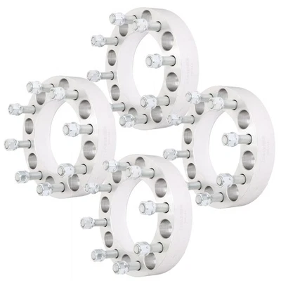 4 pcs 1.5" Wheel Spacers 8x6.5 For Chevy Silverado 2500 3500 HD 2001-2010 14x1.5 Foto 1 de 4