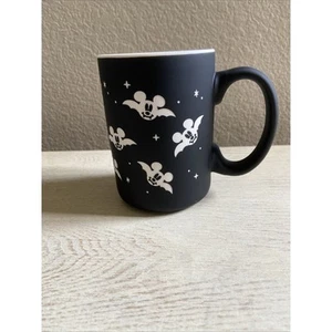 Halloween Mickey Mouse Bat Black Soft Touch Coffee Cup NEW - Picture 1 of 4