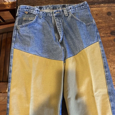 Wrangler 男式坚固磨损狩猎刷保护牛仔蓝色牛仔裤 36w x 32L 美国 — 第 1/4 张图片