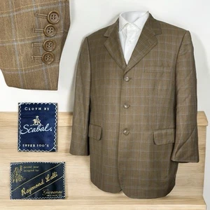 Giovanni Bespoke Sport Coat Mens 42S Multicolor Scabal Super 100s Three Buttons - Picture 1 of 9