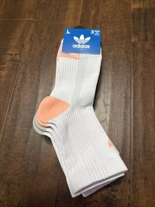 NWT Adidas Unisex High Quarter Socks 3 Pairs Size Large - Picture 1 of 3