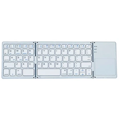 Mini Foldable Wireless Bluetooth Keyboard w/ Touchpad For PC Smartphone Table - Image 1 of 4