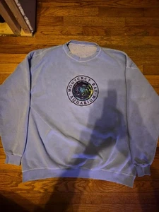 Monterey Bay Aquarium Embroidered Light Blue Sweater No Size Tag - Picture 1 of 10