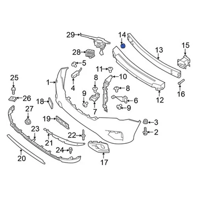 For Nissan Pathfinder 2013-2020 Nissan 8049740U0A Rear Lower Door Hinge Nut Foto 1 de 4