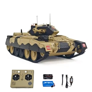 US STOCK 1/16 CoolBank Crusader MK III RC Military Tank 360°Turret Smoke Sound - Picture 1 of 8