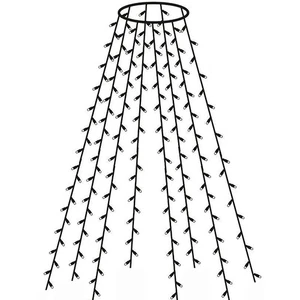 FHS Baumvorhang 480 LED 15 Stränge je 32 LED, Strang 3,2 m, IP44, mit Timer - Bild 1 von 3