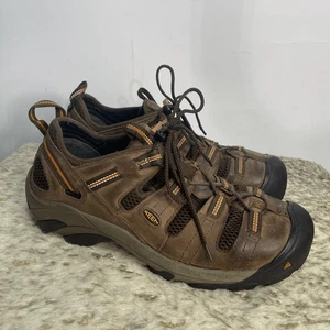 Keen Brown Leather Hiking Boot Shoe Men's Size 13 - Picture 1 of 12