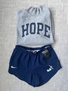 Champion Reverse Weave Hope College Gray Sweatshirt & Nike Shorts Set Size XS - Picture 1 of 12