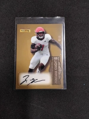 ZONOVAN KNIGHT 2022 WILD CARD MATTE AUTO CARD #MB-A  /25 - Image 1 of 2