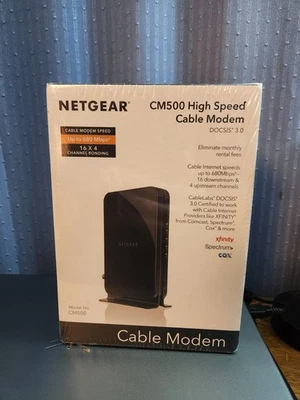 Cable módem de alta velocidad NETGEAR CM500V 680Mbps DOCSIS 3.0 voz, nuevo sellado Foto 1 de 4