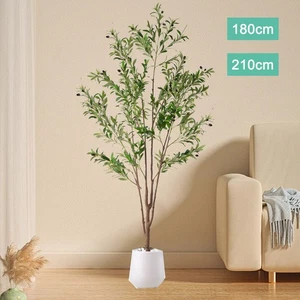 piante artificiali in vaso ulivo albero artificiale pianta artificiale 180 cm/210 cm - Foto 1 di 29