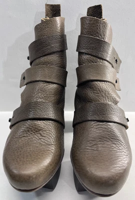 Trippen Womens Shoes Size 6.5 EU Green Leather Ankle Booties Heels Wrap Strap - Image 1 of 4