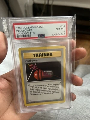 1999 Pokemon Game #84 PlusPower Shadowless Card PSA 8 NM-MT - Image 1 of 2