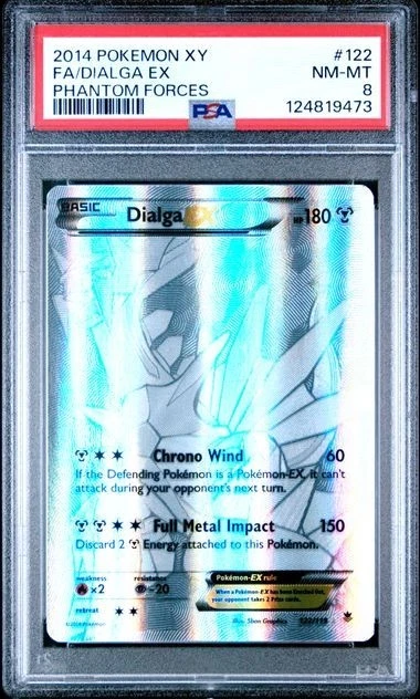 Dialga EX 122/119 PSA 8 NM-MT XY Phantom Forces Silver Secret Rare (New Cert) - Image 1 of 2