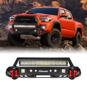 Stubby Steel Front Bumper w/ LED Light Bar For Toyota Tacoma 3rd Gen 2016-2022 - Picture 1 of 9