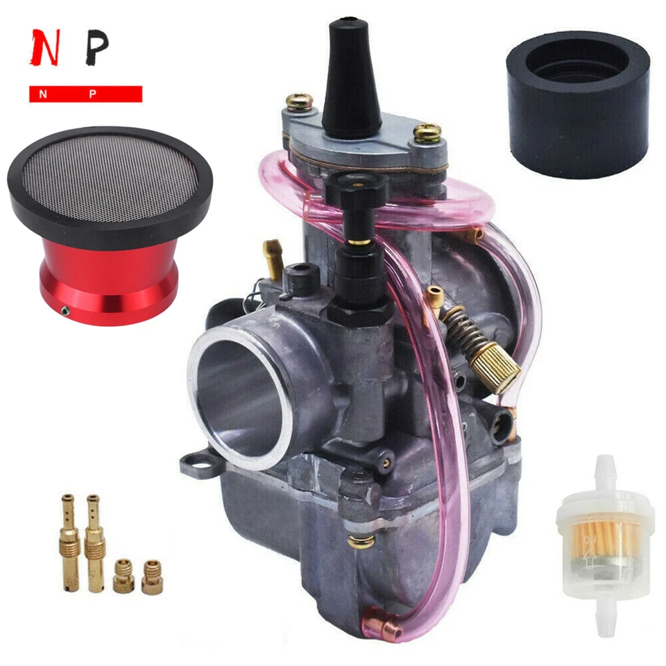 Carburador + filtro de aire para Yamaha YZ80 YZ85 YZ100 YZ125 YZ175 DT100 DT125 PWK32 Foto 1 de 4