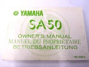 Yamaha SA50 Owner's manual printed 1981 - Picture 1 of 1