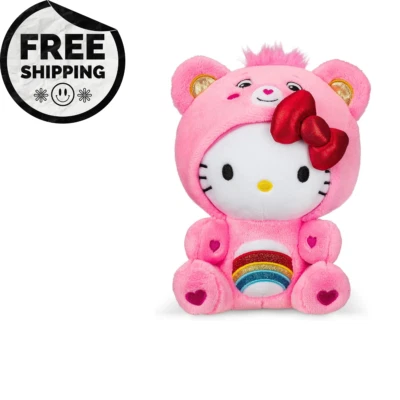 CARE BEARS Hello Kitty x Cheer Bear Care Bear | Brand New in Box | Fast Safe Shipping