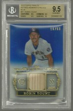 Robin Yount 2013 Topps Tribute Retired Remnants Relics BGS 9.5 10 15 /50 POP 1