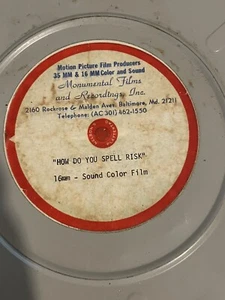 16mm Reel film movie How Do You Spell Risk, Monumental Films and Recordings - Picture 1 of 6