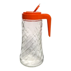 Vintage Tang Orange Drink Anchor Hocking Trinkkrug Swirl Glas 1 Menge - Bild 1 von 8