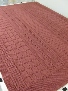 Skerin Aran Knit Afghan Pattern - Picture 1 of 3