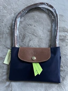 Longchamp -Le Pliage Original Large Shoulder Tote Bag L Genuine- Navy - Picture 1 of 9