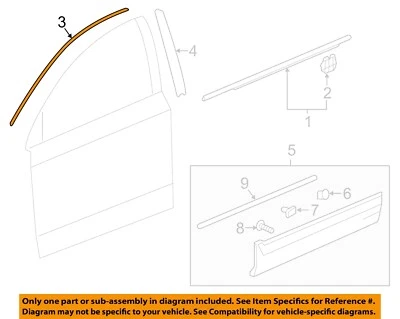 Moldura exterior puerta delantera HONDA OEM 17-22 CR-V 72465TLAA01 Foto 1 de 2