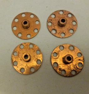 Gilbert Erector Set: Part BT Brass Pierced Steel Disk:5/16" Diameter Hub :4   A - Picture 1 of 2
