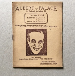Al Jolson — Le Fou chantant — programme de la sortie francaise — talkie — 1929. - Picture 1 of 5