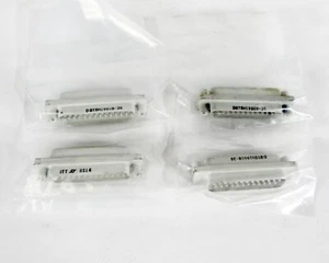 Lote de (4) conectores ITT Cannon DBTBH19608-36 D-Sub 25 pines macho a macho - Imagen 1 de 3