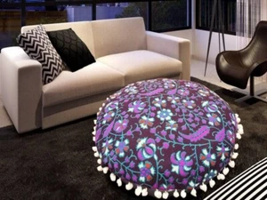 18 Inch Round Pillow “Cover Only” Floor Pillow Cover Cushion Case Chic Seating - Picture 1 of 5