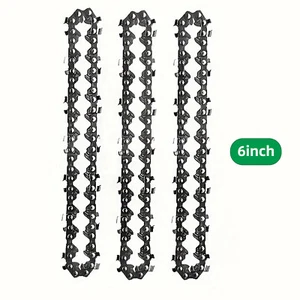 3pcs 6-inch Mini Saw Replacement Chains for Cordless Electric Portable Chainsaw - Picture 1 of 6