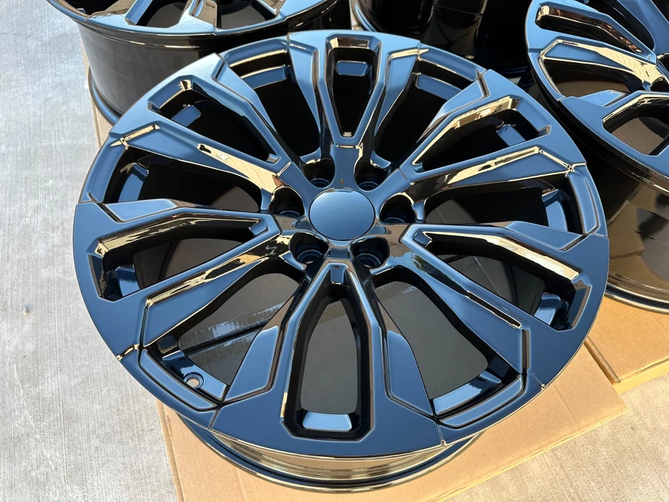 2025 22" Black Single Wheel Chevy Silverado Tahoe Suburban GMC Sierra Yukon - Image 1 of 1