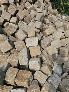 Granit Großkopfpflaster, Historische Pflastersteine 18 x 20 cm - Bild 1 von 6