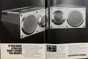 1978 Pioneer TS-X9 acoustic-suspension Car Speakers 2 Page Print Ad - Picture 1 of 3